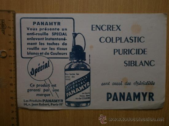 Coleccionismo papel secante: PAPEL SECANTE. PANAMYR. - Foto 2