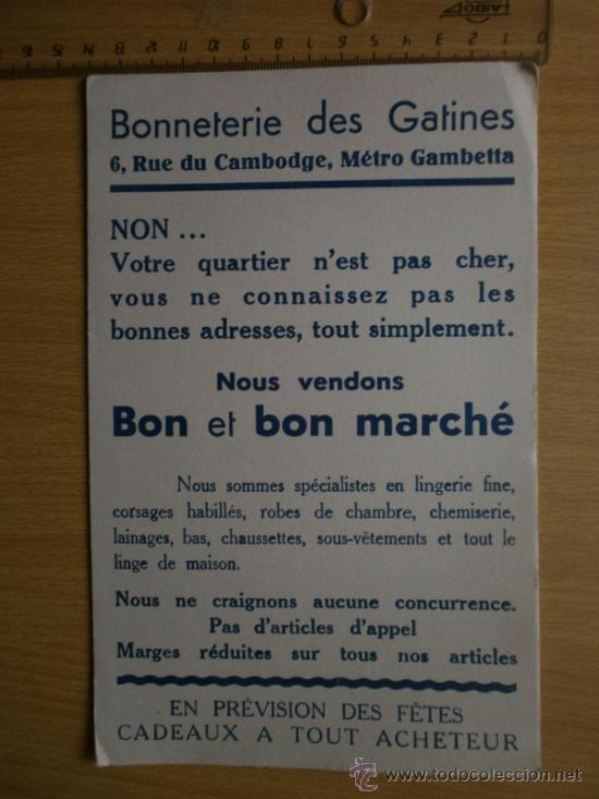 Coleccionismo papel secante: PAPEL SECANTE. BON MARCHE. - Foto 2