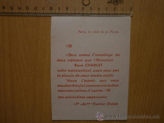 Coleccionismo papel secante: PAPEL SECANTE. RENE CHARLET. - Foto 1