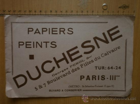 Coleccionismo papel secante: PAPEL SECANTE. DUCHESNE. - Foto 1