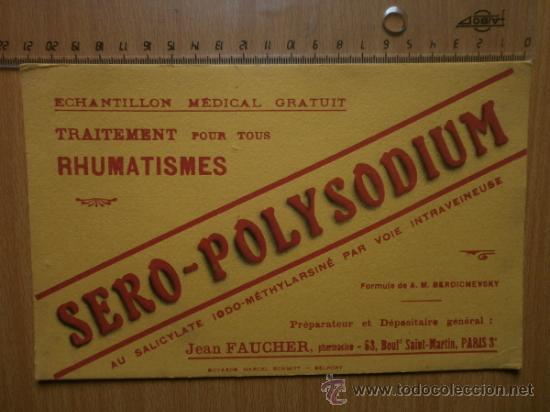 Coleccionismo papel secante: PAPEL SECANTE. SERO - POLYSODIUM. - Foto 1