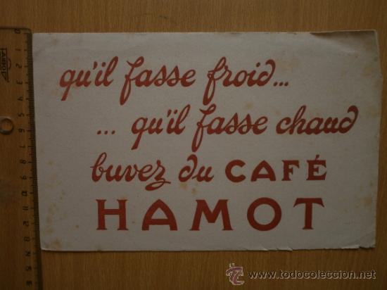 Coleccionismo papel secante: PAPEL SECANTE. CAFE HAMOT. - Foto 2