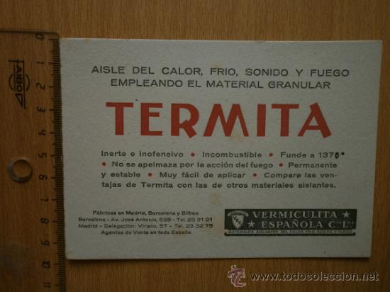 Coleccionismo papel secante: PAPEL SECANTE. TERMITA. - Foto 2