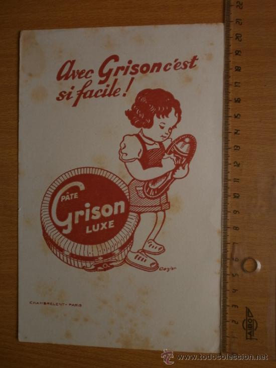 Coleccionismo papel secante: PAPEL SECANTE. GRISON. - Foto 1