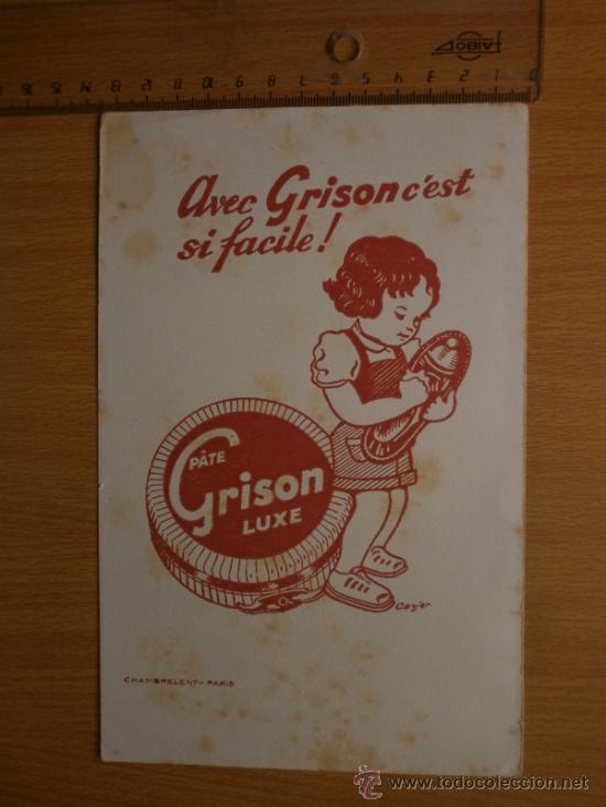 Coleccionismo papel secante: PAPEL SECANTE. GRISON. - Foto 2