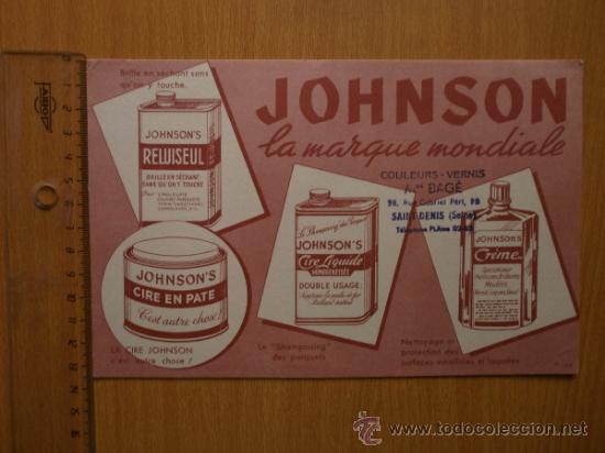 Coleccionismo papel secante: PAPEL SECANTE. JOHNSON. - Foto 2