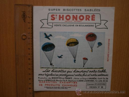 Coleccionismo papel secante: PAPEL SECANTE. ST.HONORE. - Foto 2