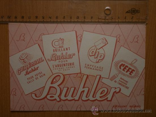 Coleccionismo papel secante: PAPEL SECANTE. BUHLER. - Foto 1