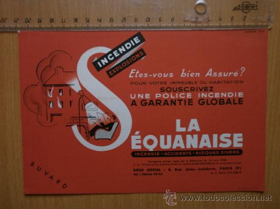 Coleccionismo papel secante: PAPEL SECANTE. LA SEQUANAISE. - Foto 1