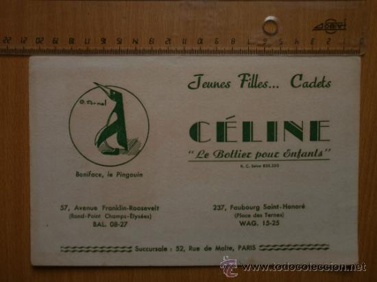 Coleccionismo papel secante: PAPEL SECANTE. CELINE. - Foto 1