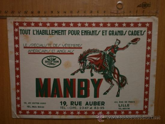 Coleccionismo papel secante: PAPEL SECANTE. MANBY. - Foto 1