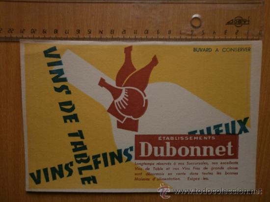 Coleccionismo papel secante: PAPEL SECANTE.  DUBONNET. - Foto 1