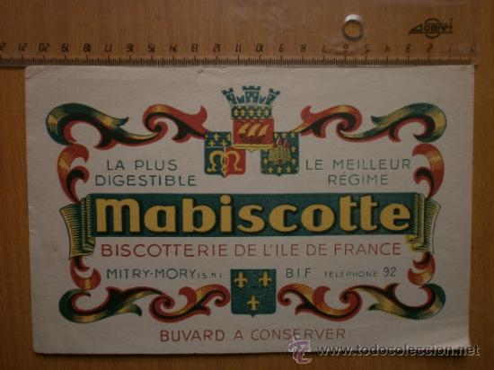 Coleccionismo papel secante: PAPEL SECANTE. MABISCOTTE - Foto 1