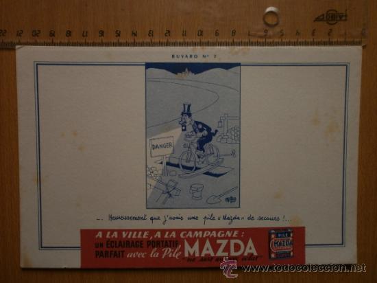Coleccionismo papel secante: PAPEL SECANTE. PILE MAZDA. - Foto 1