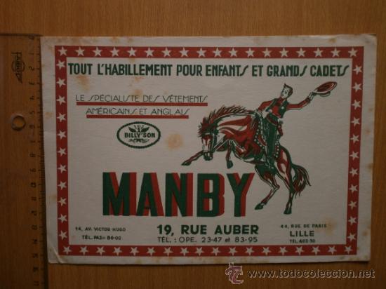 Coleccionismo papel secante: PAPEL SECANTE. MANBY. - Foto 2