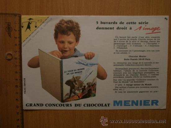 Coleccionismo papel secante: PAPEL SECANTE. MENIER. - Foto 2