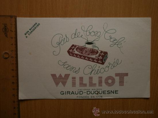 Coleccionismo papel secante: PAPEL SECANTE. WILLIOT. - Foto 2
