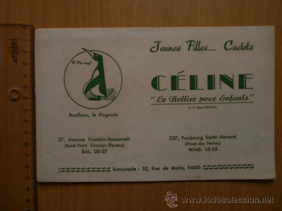 Coleccionismo papel secante: PAPEL SECANTE. CELINE. - Foto 2