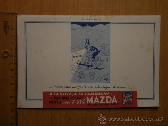 Coleccionismo papel secante: PAPEL SECANTE. PILE MAZDA. - Foto 2
