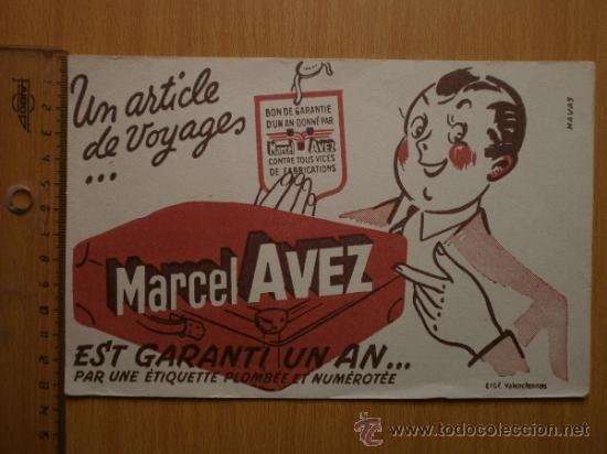 Coleccionismo papel secante: PAPEL SECANTE. MARCEL AVEZ - Foto 2