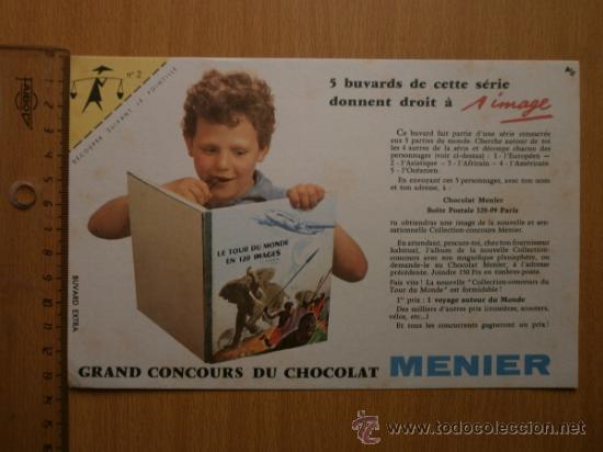 Coleccionismo papel secante: PAPEL SECANTE. MENIER. - Foto 2