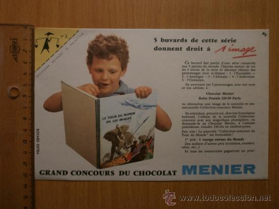 Coleccionismo papel secante: PAPEL SECANTE. MENIER. - Foto 2