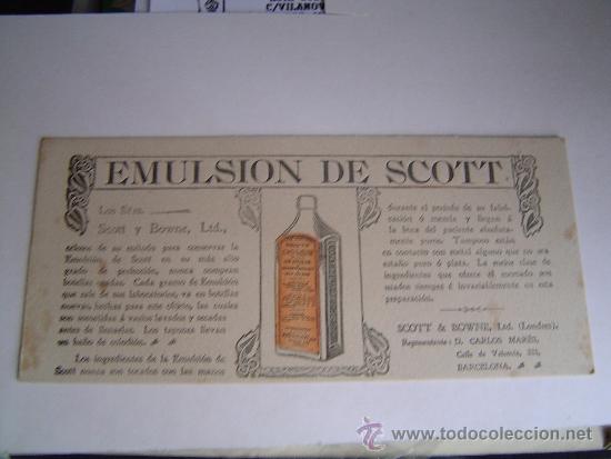 Coleccionismo papel secante: Papel secante Emulsion de Scott - Foto 1