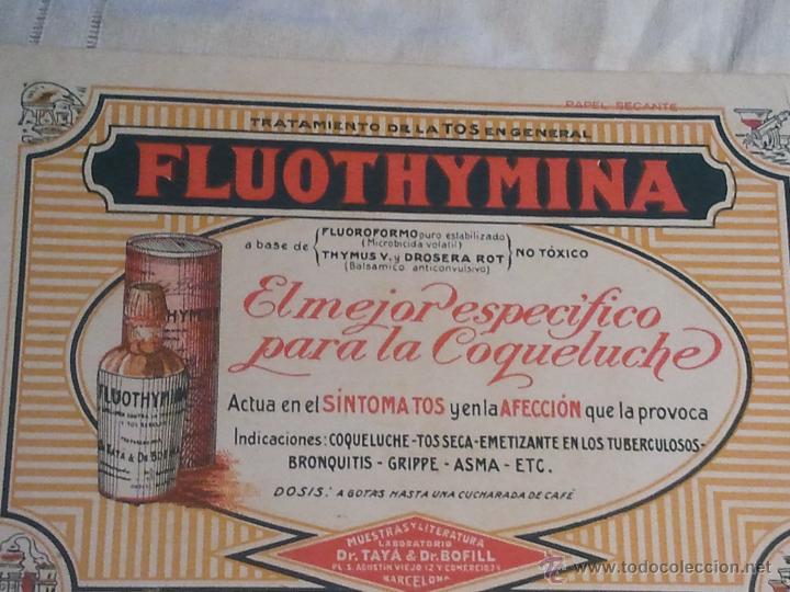 Coleccionismo papel secante: Papel secante Fluothymina - Foto 1