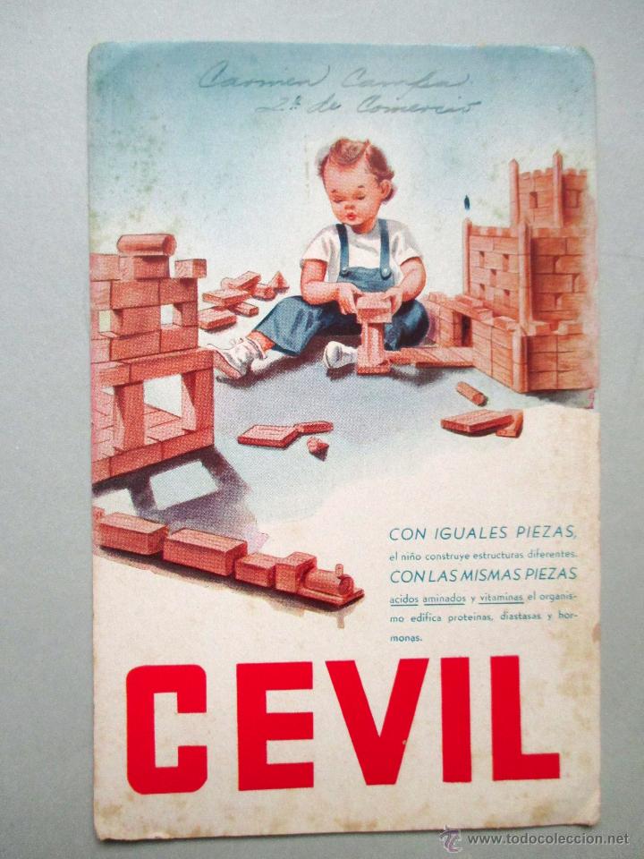 Coleccionismo papel secante: PAPEL SECANTE ORIGINAL - CEVIL 2 - Foto 1