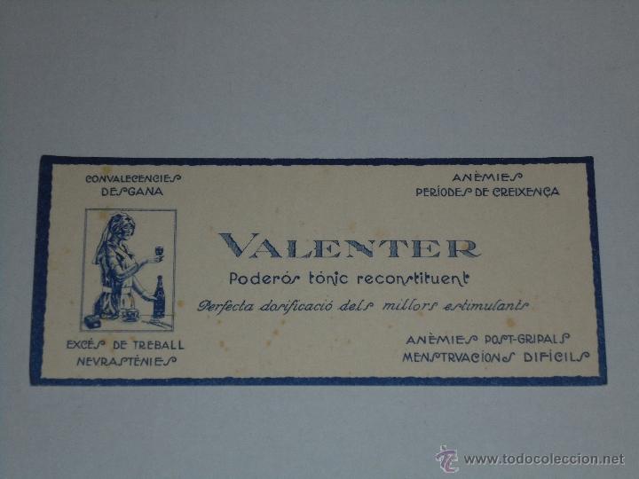 Coleccionismo papel secante: PAPEL SECANTE - VALENTER PODEROS TONIC RECONSTITUENT - Foto 1