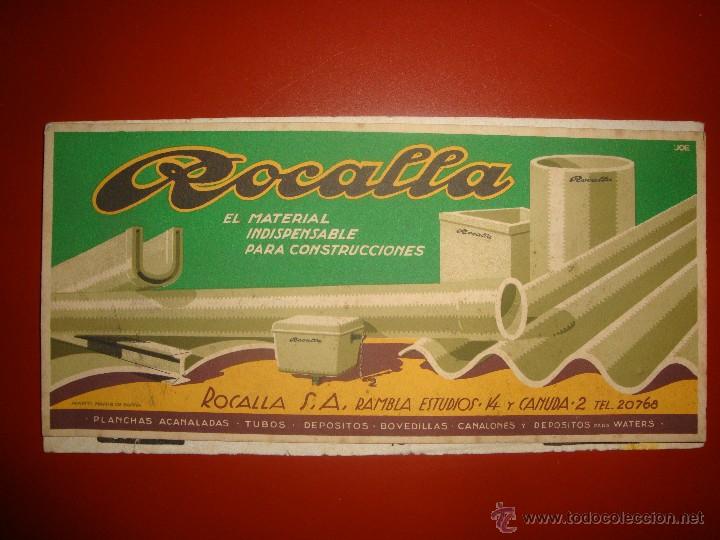 Coleccionismo papel secante: ROCALLA - Foto 1