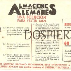 Coleccionismo Papel secante: PAPEL SECANTE, PUBLICIDAD DE ALMACENES ALEMANES, BARCELONA, AÑOS 30/40