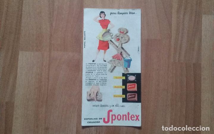 Coleccionismo papel secante: PAPEL SECANTE PUBLICIDAD SPONTEX - Foto 1