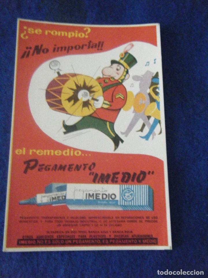 Coleccionismo papel secante: PROPAGANDA DE PEGAMENTO IMEDIO - Foto 1