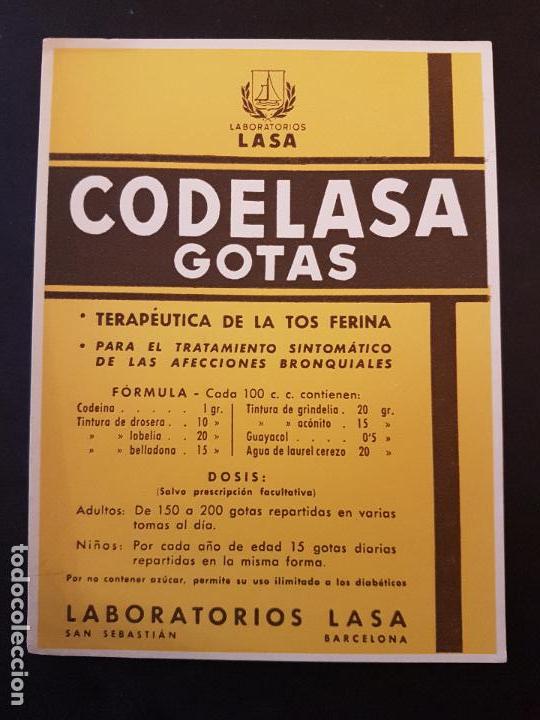 Coleccionismo papel secante: CODELASA GOTAS PAPEL SECANTE - Foto 1