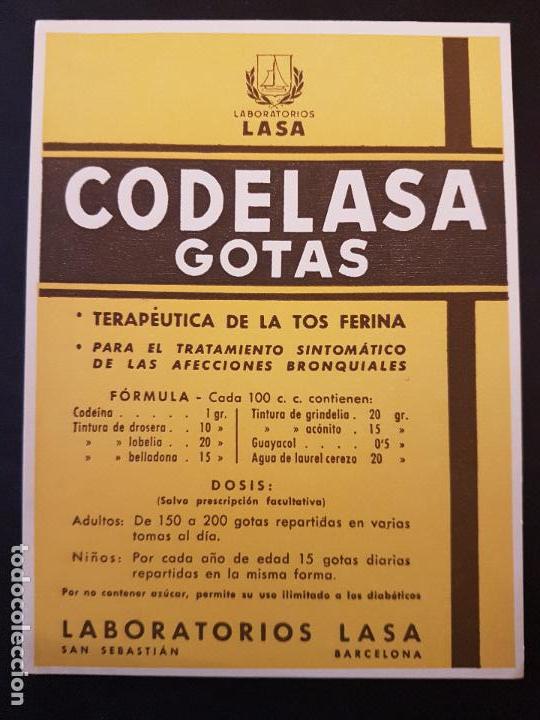 Coleccionismo papel secante: CODELASA GOTAS PAPEL SECANTE - Foto 1