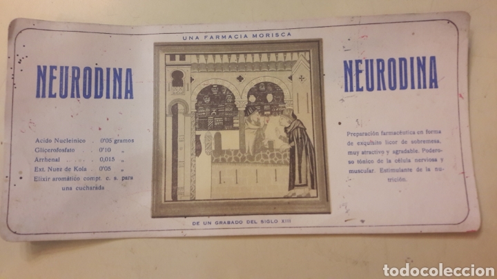 Coleccionismo papel secante: Secante Nerodina medicamento - Foto 1