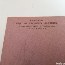 Coleccionismo Papel secante: CARTAGENA. MURCIA. PAPELERÍA HIJO DE DIONISIO MARTÍNEZ. PAPEL SECANTE TINTA PELIKAN BLANCANIEVES. Lote 207792198