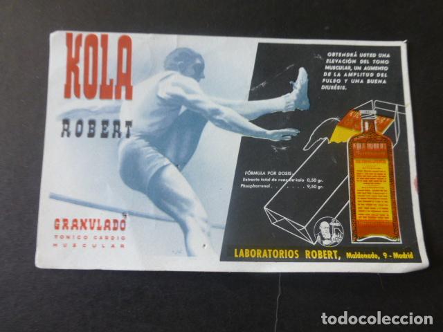 Coleccionismo papel secante: SECANTE KOLA ROBERT MADRID - Foto 1