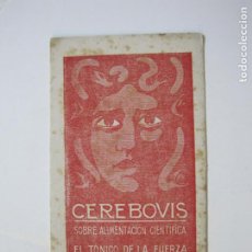 Coleccionismo Papel secante: CEREBOVIS-SOBRE ALIMENTACION CIENTIFICA-TONICO FUERZA-PAPEL SECANTE PUBLICIDAD-VER FOTOS-(75.968). Lote 226884200