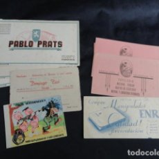 Coleccionismo Papel secante: LOTE DE PAPEL SECANTE PUBLICIDAD DE LA CIUDAD DE TÀRREGA. AÑOS 70.