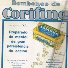 Coleccionismo Papel secante: 1932 CA. PAPEL SECANTE BOMBONES DE CORIFINA DE BAYER. Lote 240734870