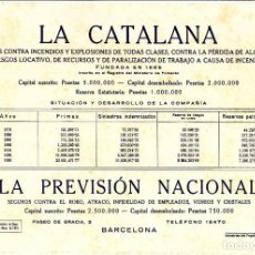 Coleccionismo Papel secante: PAPEL SECANTE - LA CATALANA - ALMANAQUE 1932 - 289X185 MM.