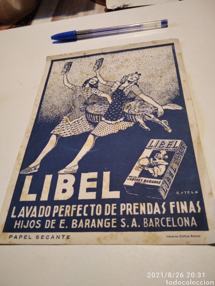 Coleccionismo papel secante: Papel secante LIBEL - Foto 1