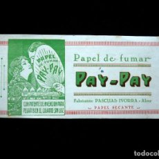 Collectionnisme Papier buvard: PAPEL SECANTE. PAPEL DE FUMAR PAY-PAY. PASCUAL IBORRA, ALCOY (ALICANTE). Lote 362870120