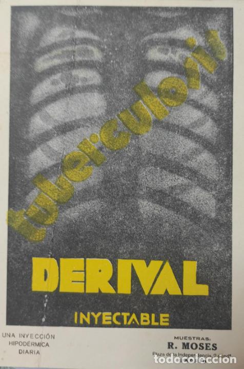 Coleccionismo papel secante: Publicidad Derival Inyectable . Tuberculosis . - Foto 1