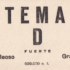 Coleccionismo Papel secante: VITEMADE D - FUERTE OLEOSO GRANULADO. Lote 398999784