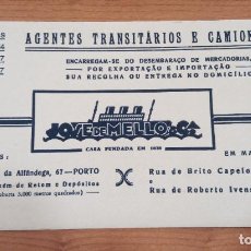 Coleccionismo Papel secante: PAPEL SECANTE AGENTES TRANSITARIOS E CAMIONISTAS. PORTUGAL