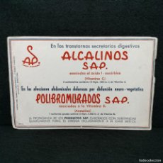 Coleccionismo Papel secante: ANTIGUA PAPEL SECANTE - ALCALINOS SAP - PUBLICIDAD ANTIGUA - 21 CM / 34
