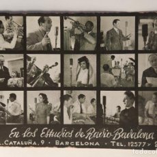 Coleccionismo Papel secante: BARCELONA - EN LOS ESTUDIOS DE RADIO BADALONA - PAPEL SECANTE PUBLICIDAD -(K-11.839)